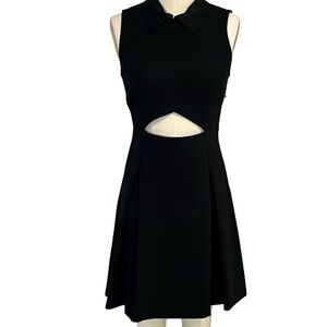 BCBGeneration Little Black Sleeveless Cutout Waist Dress - Size 6